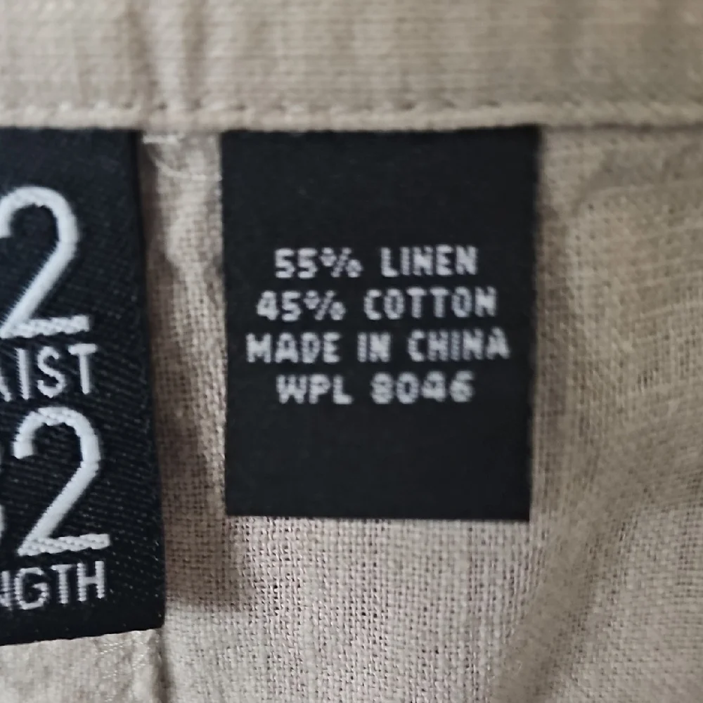 INC International Concepts Men's Khaki Drawstring Linen Pants Size 32/32